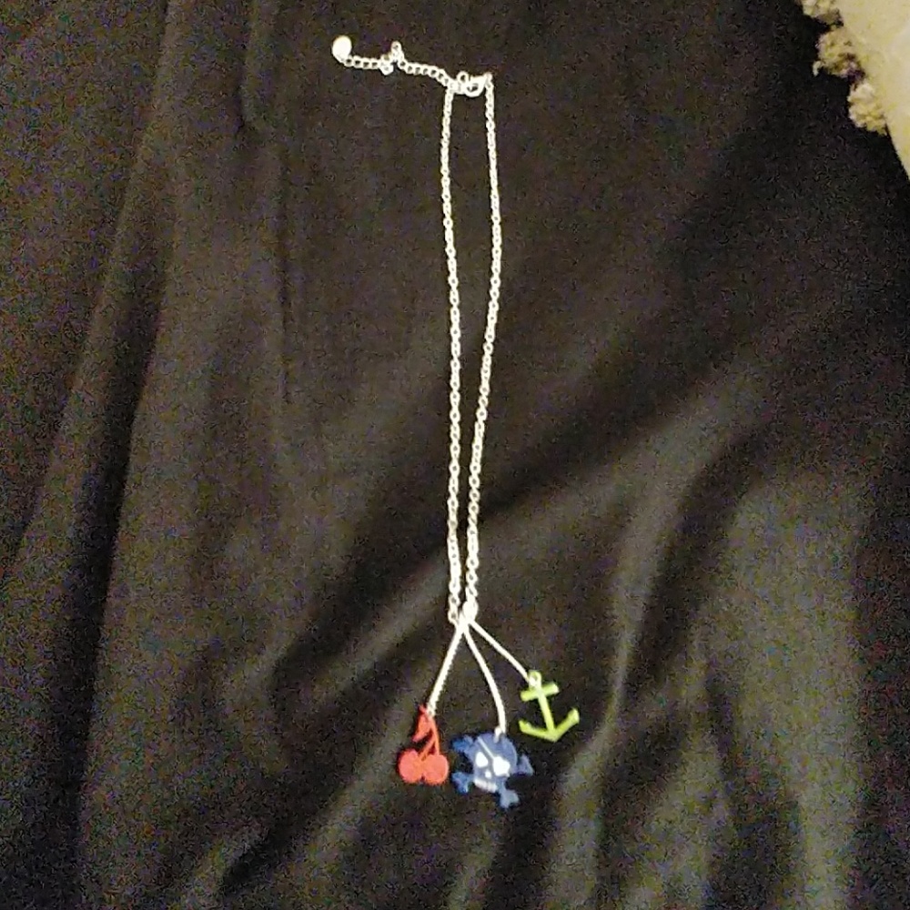Woman's silver nautical necklace